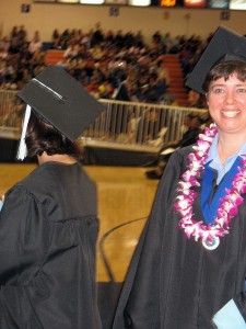 Graduating with a Master's Degree in Reading/Language Arts photo of me graduating from the master's program in reading