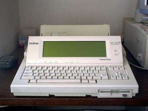 photo of an early stand alone word processor